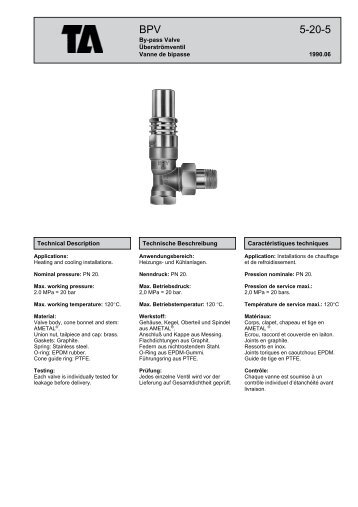 BPV 5-20-5 - TA Hydronics