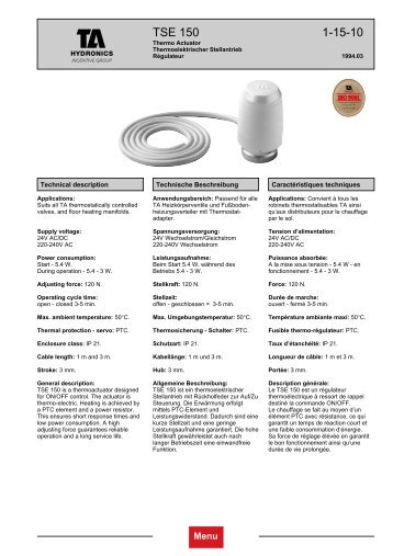 TSE 150 1994.03b - TA Hydronics