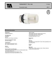 TERMORETT TRV 300 1-10-5 - TA Hydronics