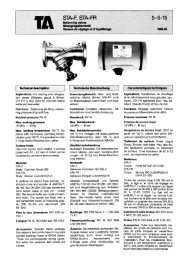 STA-F, STA-FR 1988.05 - TA Hydronics