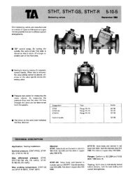 TA STHT, STHT-GS, STHT-R 5-1 0-5 - TA Hydronics