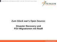 Disaster Recovery und P2V-Migrationen mit ReaR - Heinlein