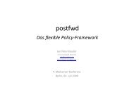 postfwd - Das flexible Policy-Framework - Heinlein