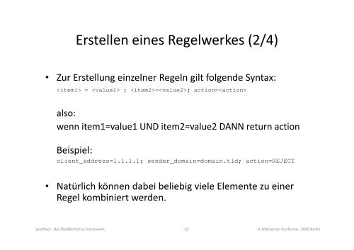postfwd - Das flexible Policy-Framework - Heinlein