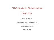 CTDB: Samba im All-Active-Cluster SLAC 2011