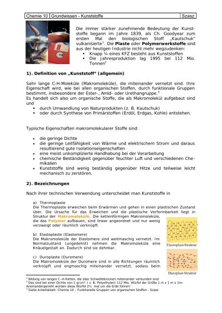 Chemie 10 Grundwissen - Kunststoffe Szasz - Heinrich-Roth ...