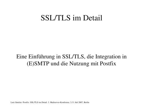 SSL/TLS im Detail - Heinlein