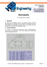 Bohrtabelle - HBB Engineering GmbH