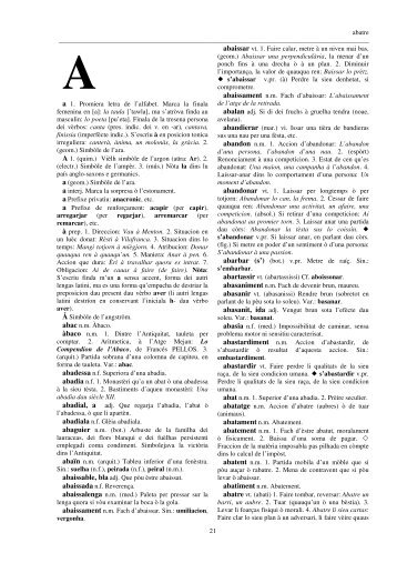 abatre 21 a 1. Promiera letra de l - textoc