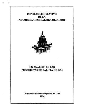 An Analysis of the 1994 Ballot Proposals