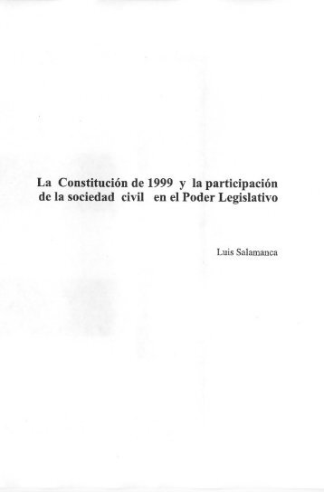 La Constitución de 1999 y la participación de la sociedad civil ... - Ildis