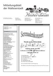 Mitteilungsblatt der Malteserstadt - Heitersheim