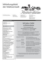 Mitteilungsblatt der Malteserstadt - Heitersheim