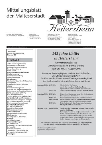 Mitteilungsblatt der Malteserstadt - Heitersheim