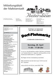 Mitteilungsblatt der Malteserstadt