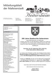 Mitteilungsblatt der Malteserstadt - Heitersheim