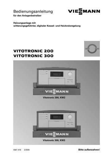 VITOTRONIC 200 VITOTRONIC 300 ... - Heizungs Mayer