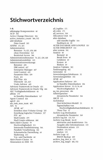 Stichwortverzeichnis - Held Informatik