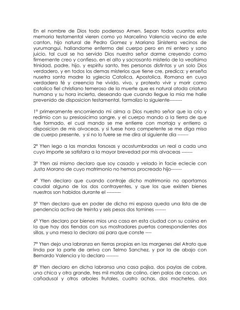 Testamento de Sebastián de Córdoba - Utchvirtual.net