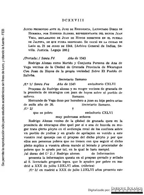 Juicio promovido por Rodrigo Alonso, en nombre del menor Juan ...