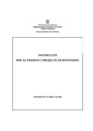 instrucció per al disseny i projecte de rotondes - Asociación ...
