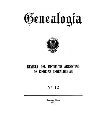 revista del instituto argentino de ciencias genealógicas n° 12
