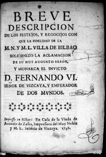 DESCRIPCIÓN D. FERNANDO VI. - Liburuklik