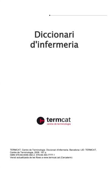 Diccionari d'infermeria - Associació Catalana d'Infermeria