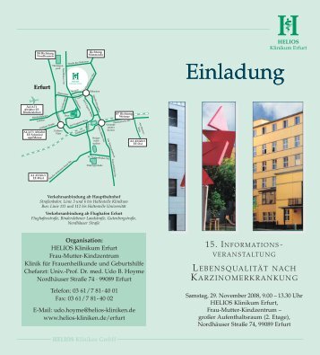 Einladung Einladung - HELIOS Kliniken GmbH