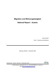 Migration und Wohnungslosigkeit National Report â Austria - Helix