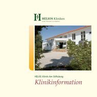Download der Indikationsbroschüre - HELIOS Kliniken GmbH