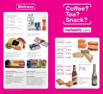 Coffee? Tea? Snack? - Helvetic Airways AG