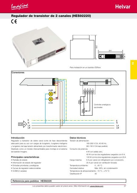 Componentes para sistemas de iluminación - Helvar