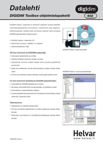 Datalehti - Helvar