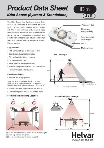 iDim Sense Datasheet_315_D004721.indd - Helvar