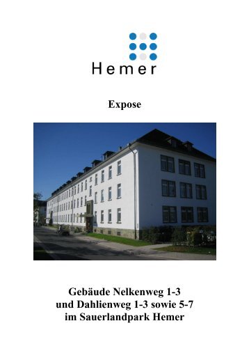 Expose Sauerlandpark für Gebäude 14 24 27 - Hemer