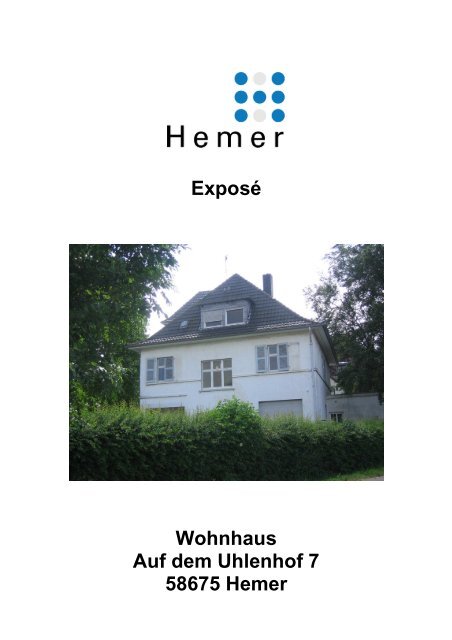 Exposé Auf dem Uhlenhof 7 - Hemer