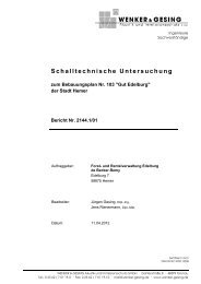 Schalltechnische Untersuchung - Hemer