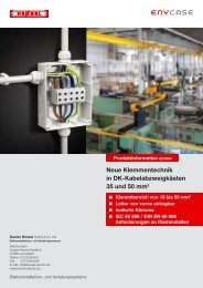Neue Klemmentechnik in DK-Kabelabzweigkästen 35 und ... - Hensel