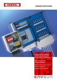 Safe product solutions for Photovoltaic plants conforming to ... - Hensel