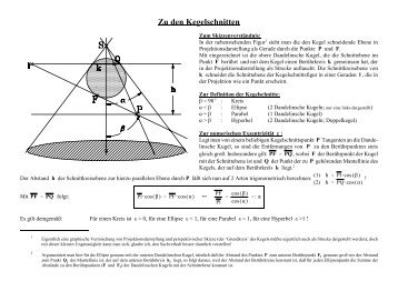 Zu den Kegelschnitten