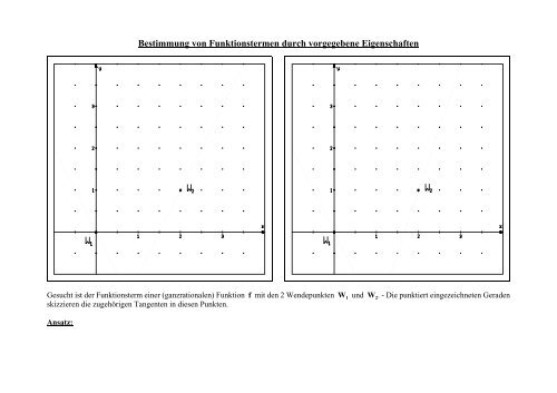 Bestimmung von Funktionstermen durch vorgegebene Eigenschaften