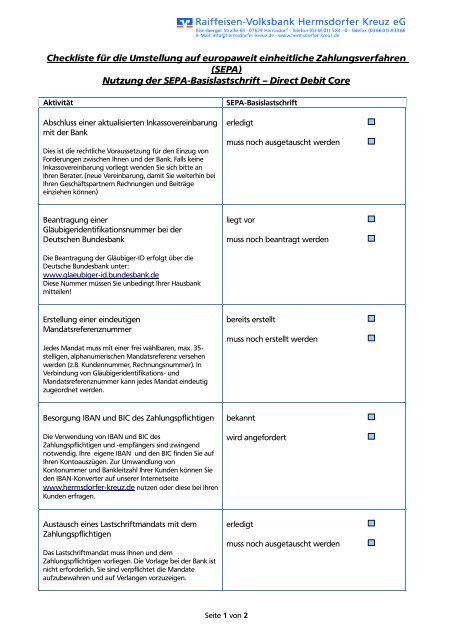 Sepa Basislastschrift