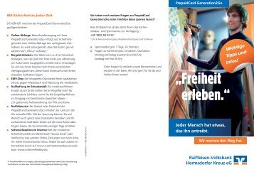 Tipps zum Aufladen der PrepaidCard - Raiffeisen-Volksbank ...