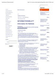 INFORMATIONSBLATT Information für Notärzte