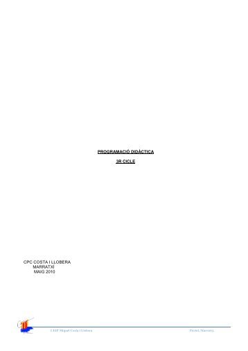 OBJECTIUS DE 3r CICLE / CONEIXEMENT DEL MEDI - C.P. Costa i ...