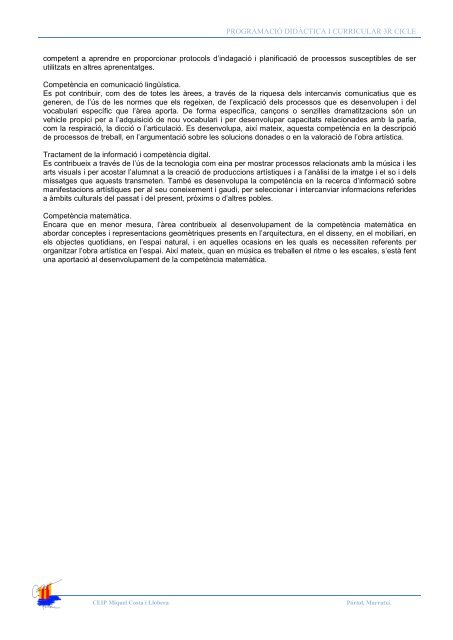 OBJECTIUS DE 3r CICLE / CONEIXEMENT DEL MEDI - C.P. Costa i ...