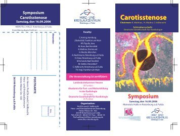 Flyer Symposium - Herz- und Kreislaufzentrum Rotenburg