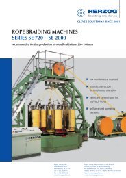 ROPE BRAIDING MACHINES SERIES SE 720 – SE 2000 - Herzog ...