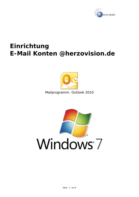 Einrichtung E-Mail Konten @herzovision.de - Herzo Media